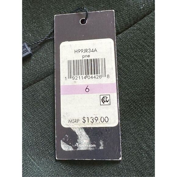 Tommy Hilfiger Women’s Green Long Sleeve Single-Button French Terry Blazer Jacke - Picture 12 of 16